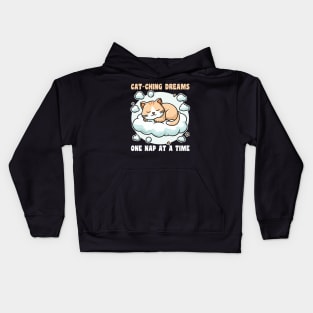 Sleeping Cat Catching Dreams Kids Hoodie